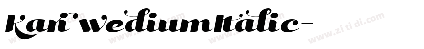 Kari wediumItalic字体转换